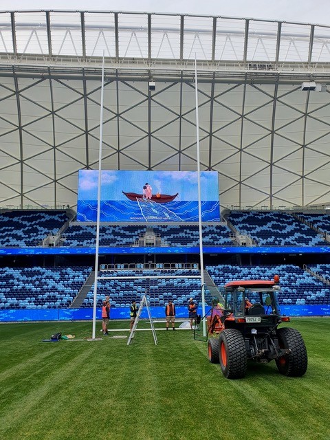 Rugby Goal Install Alliance Stadium Sydney